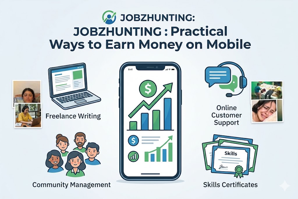 Make Money Online on Mobile - Jobz Hunting Guides