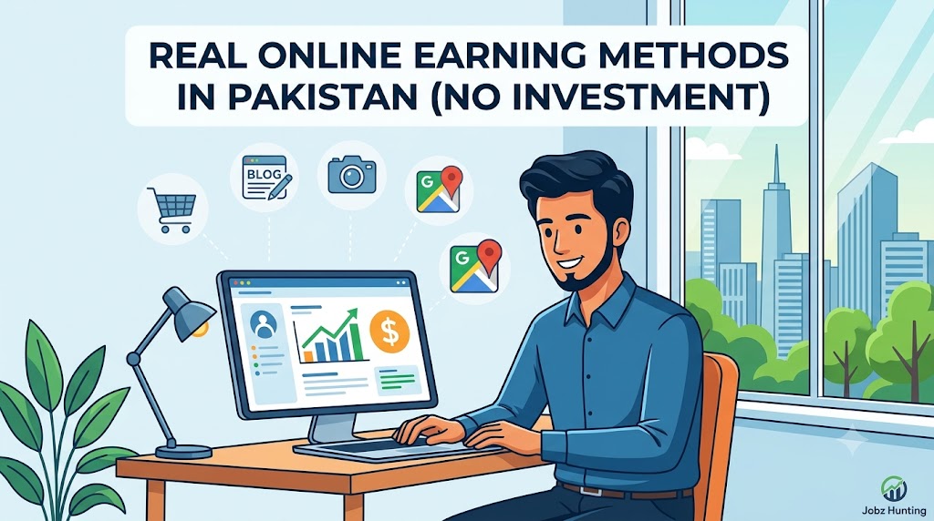 Real Online Earning Methods in Pakistan Jobz Hunting.